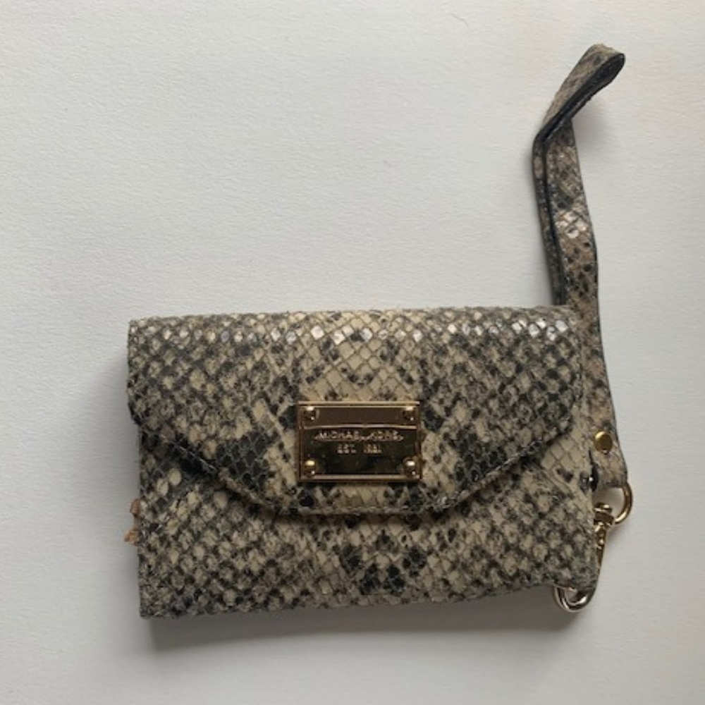 Michael Kors Snakeskin Wallet with Phone Holder